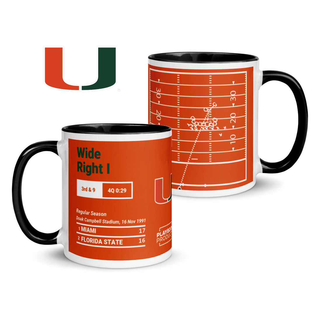 Miami Football Greatest Plays Mug: Wide Right I (1991)