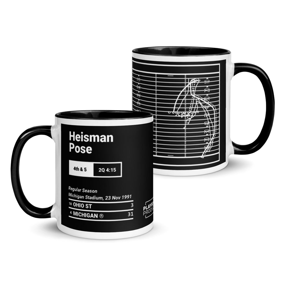 Michigan Football Greatest Plays Mug: Heisman Pose (1991)