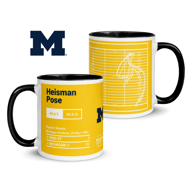 Michigan Football Greatest Plays Mug: Heisman Pose (1991)