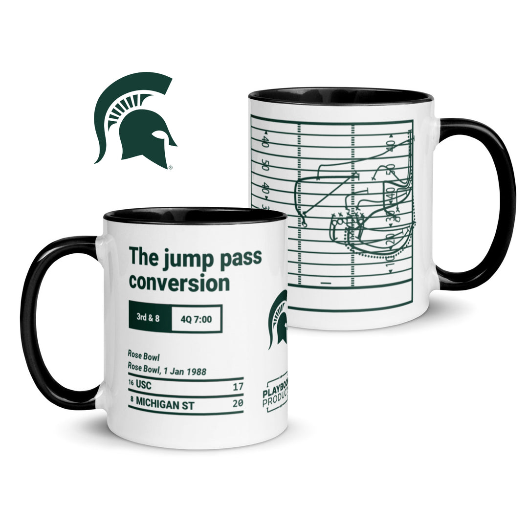 Michigan State Football Greatest Plays Mug: The jump pass conversion (1988)