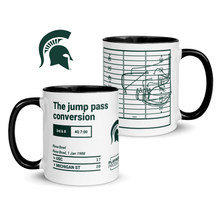 Michigan State Football Greatest Plays Mug: The jump pass conversion (1988)