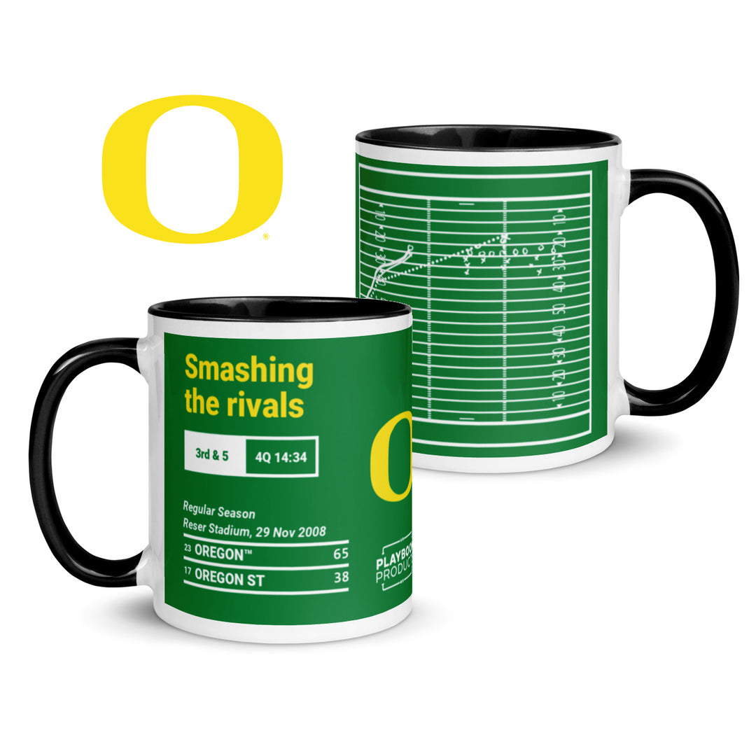 Oregon Football Greatest Plays Mug: Smashing the rivals (2008)