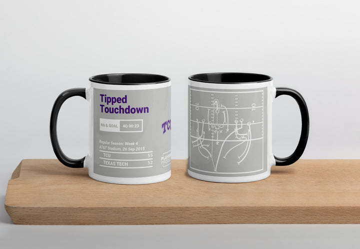 TCU Football Greatest Plays Mug: Tipped Touchdown (2015)
