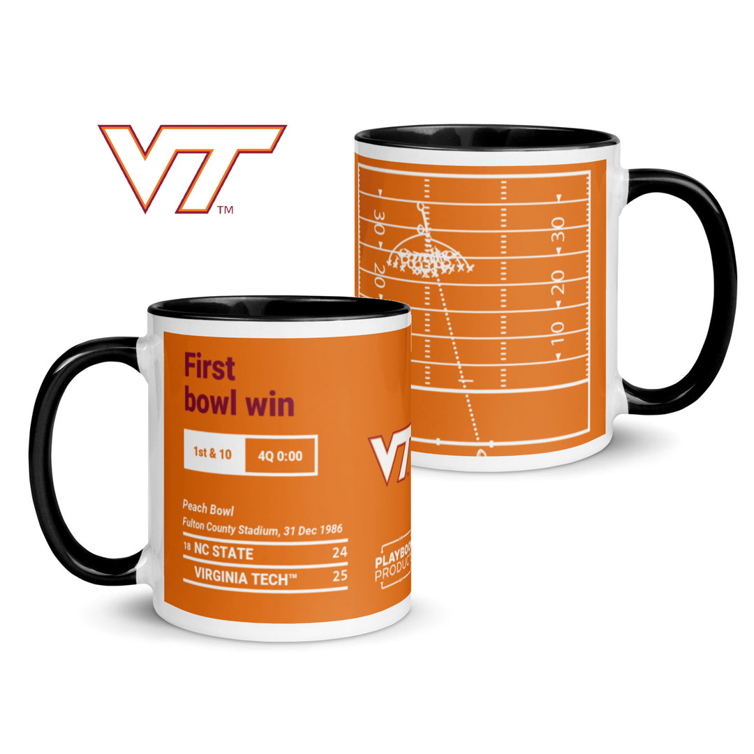 Virginia Tech Football Greatest Plays Mug: First bowl win (1986)