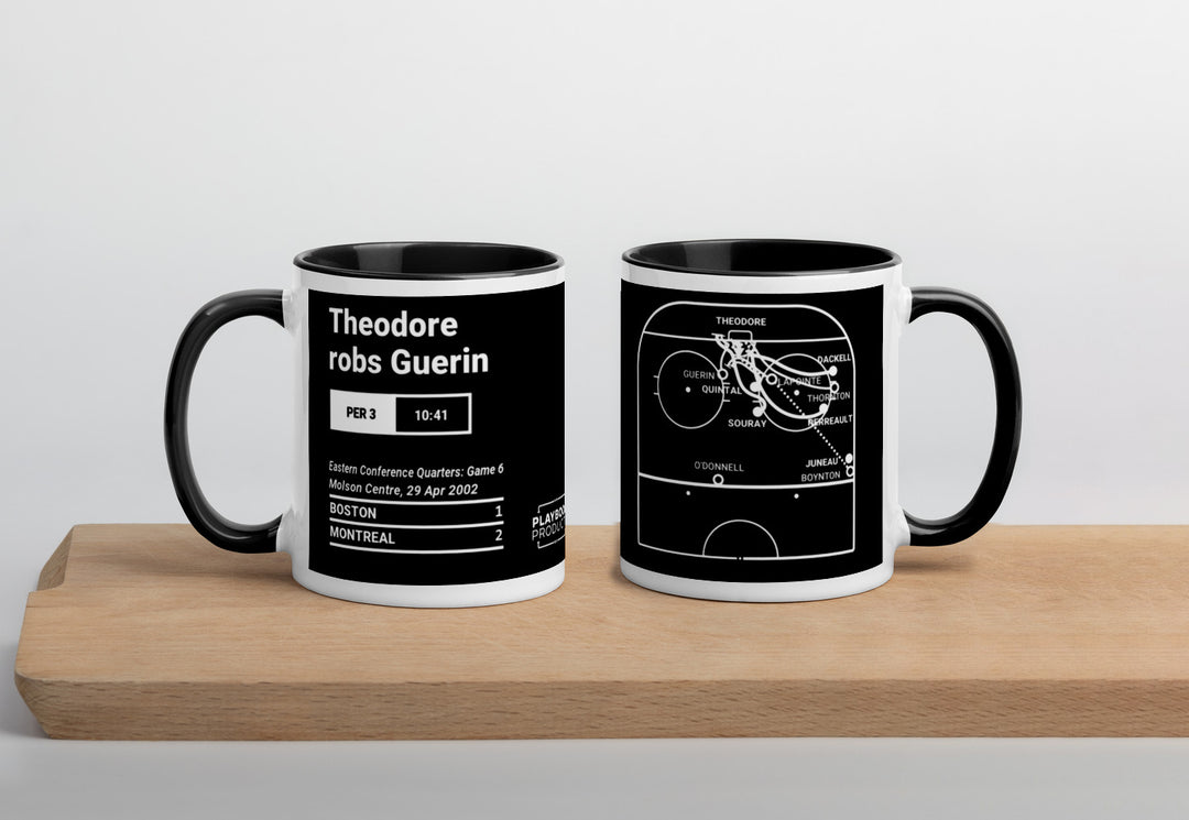 Montreal Canadiens Greatest Goals Mug: Theodore robs Guerin (2002)