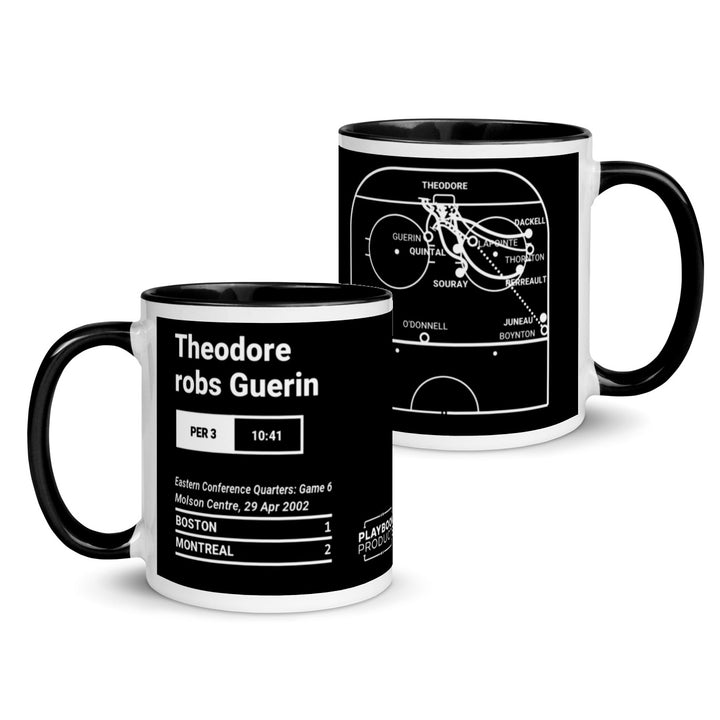 Montreal Canadiens Greatest Goals Mug: Theodore robs Guerin (2002)