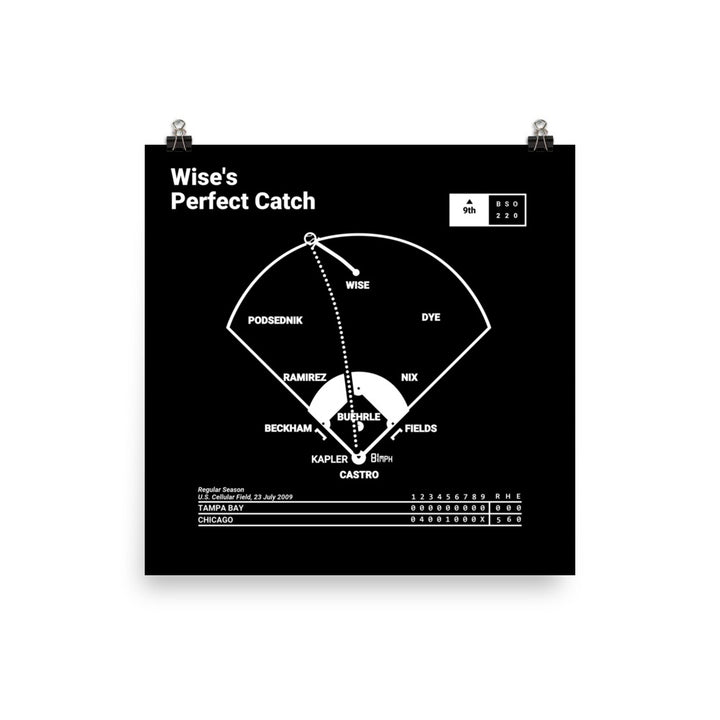 Chicago White Sox Greatest Plays Poster: Wise's Perfect Catch (2009)
