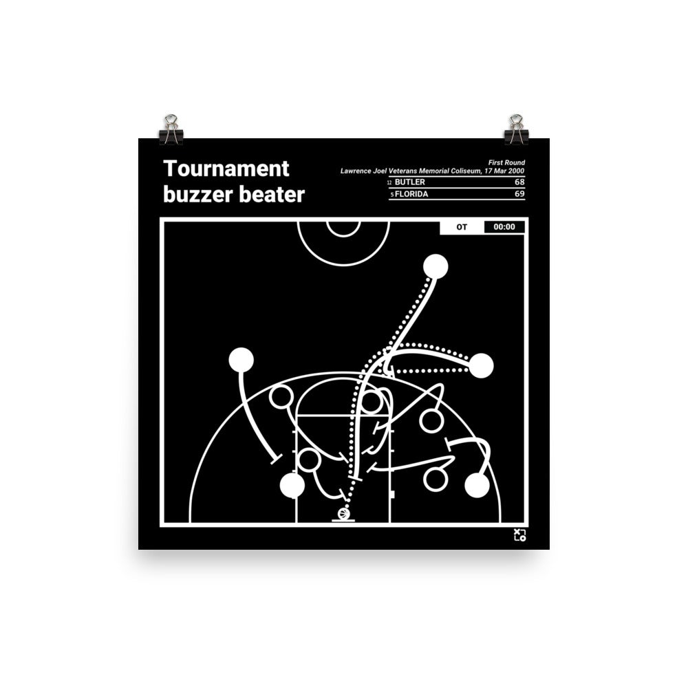 Florida Basketball Greatest Plays Poster: Tournament buzzer beater (2000)