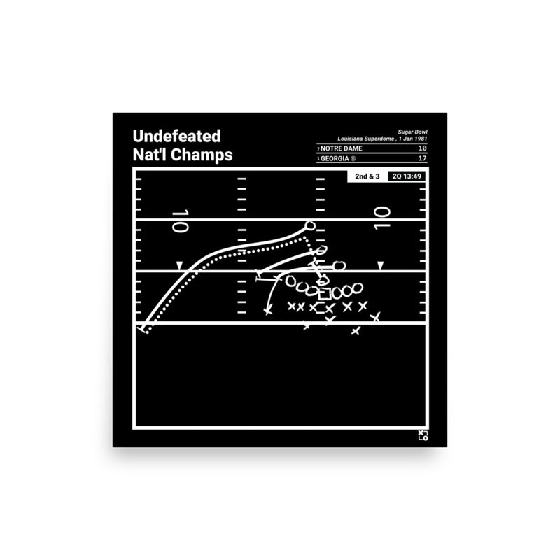 Greatest Georgia Football Plays Poster: Undefeated Nat&