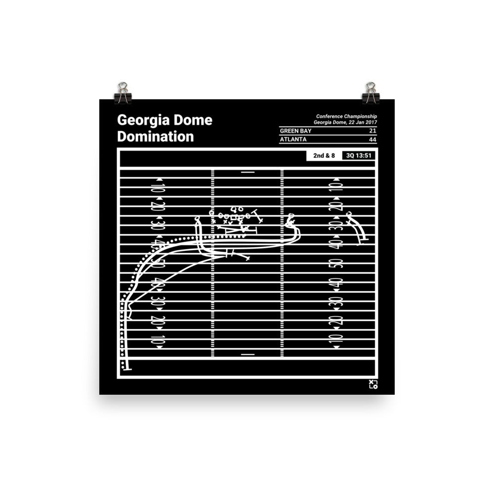 Atlanta Falcons Greatest Plays Poster: Georgia Dome Domination (2017)