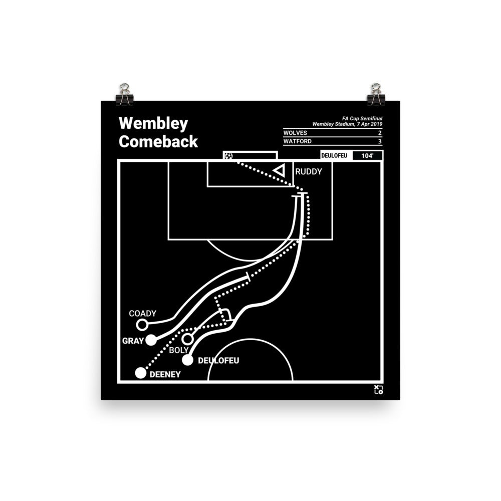 Watford Greatest Goals Poster: Wembley Comeback (2019)