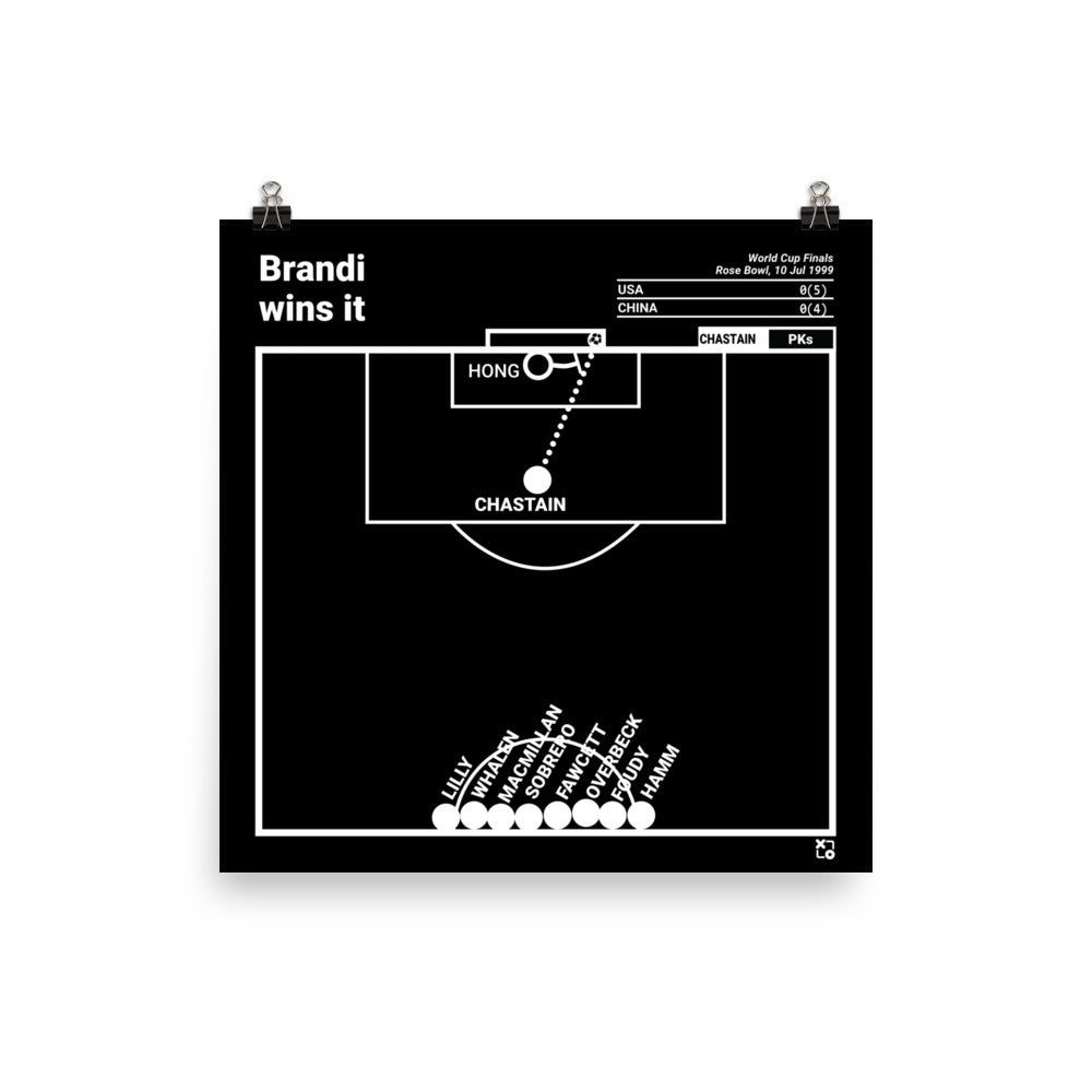 USWNT Greatest Goals Poster: Brandi wins it (1999)