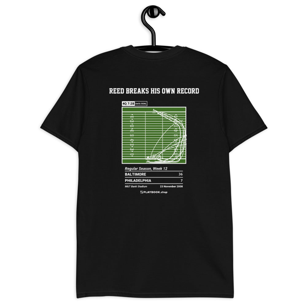 Baltimore Ravens Greatest Plays T-shirt: Reed Breaks His Own Record (2008)