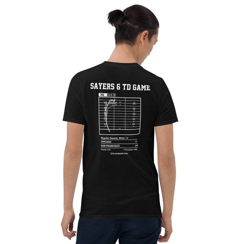 Chicago Bears Greatest Plays T-shirt: Sayers 6 TD game (1965)