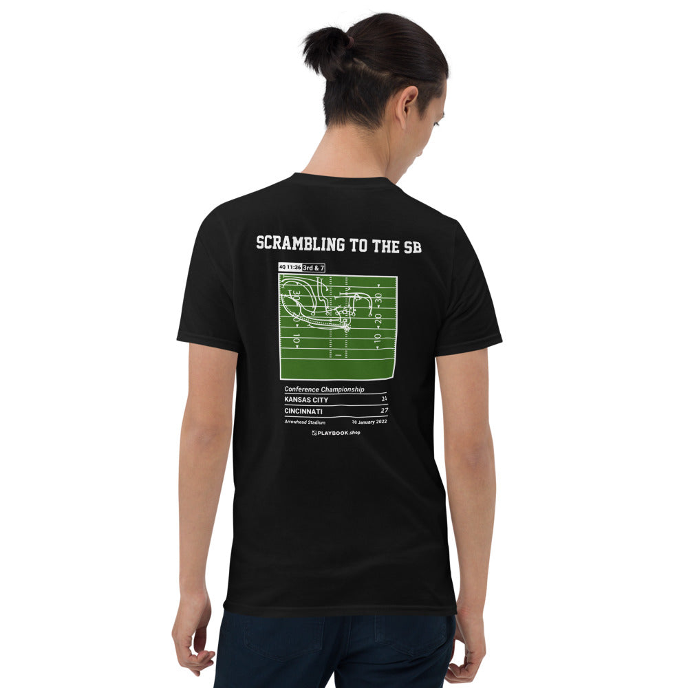 Cincinnati Bengals Greatest Plays T-shirt: Scrambling to the SB (2022)
