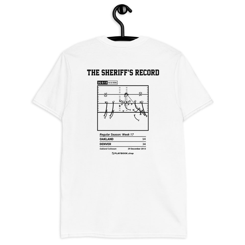 Denver Broncos Greatest Plays T-shirt: The Sheriff's Record (2013)