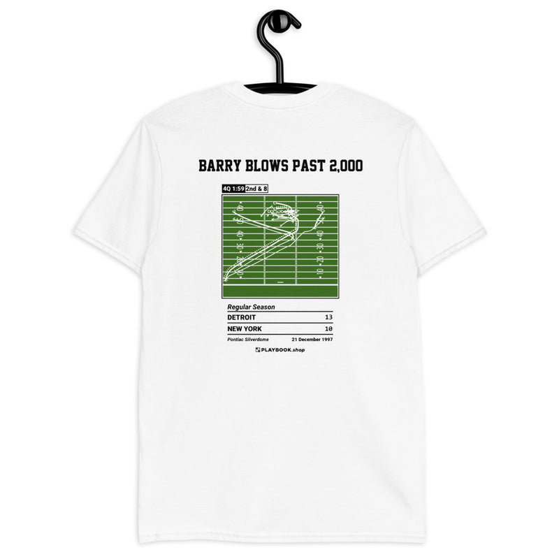 Detroit Lions Greatest Plays T-shirt: Barry Blows Past 2,000 (1997)