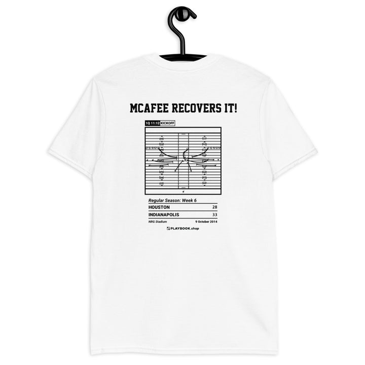 Indianapolis Colts Greatest Plays T-shirt: McAfee recovers it! (2014)