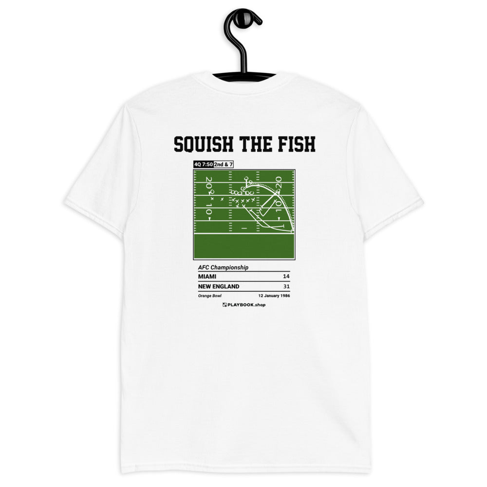 New England Patriots Greatest Plays T-shirt: Squish the Fish (1986)