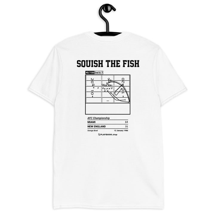 New England Patriots Greatest Plays T-shirt: Squish the Fish (1986)