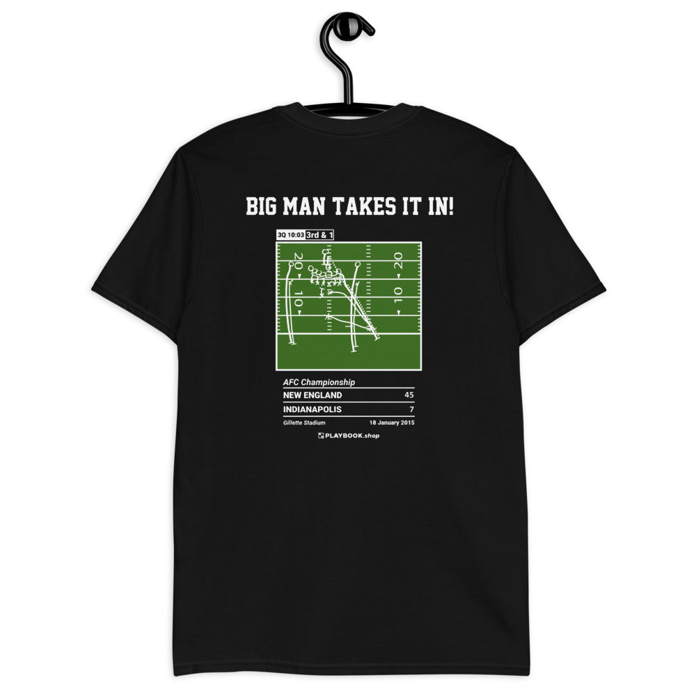 New England Patriots Greatest Plays T-shirt: Big man takes it in! (2015)