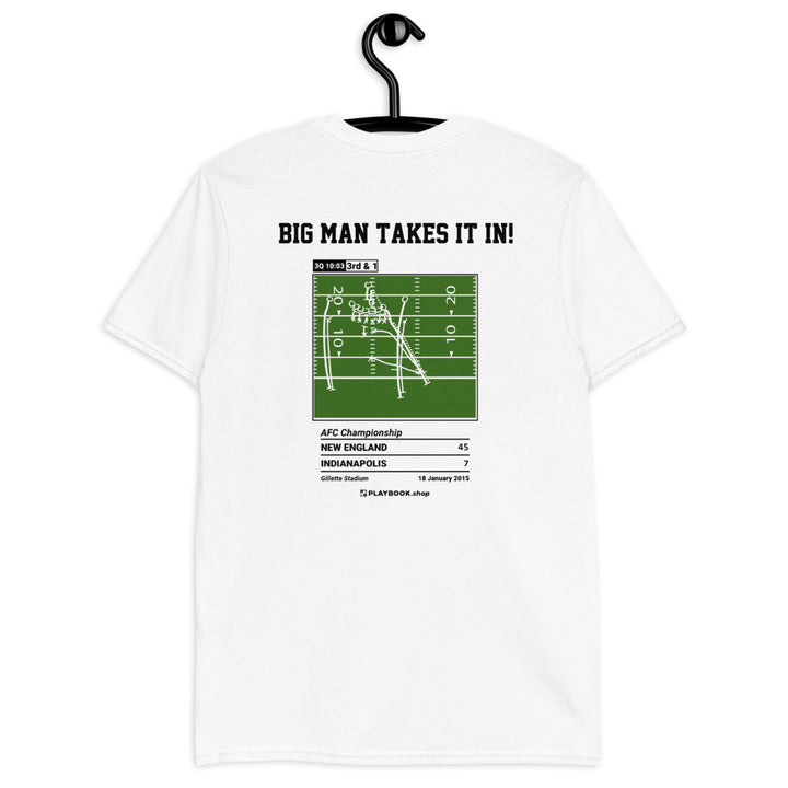 New England Patriots Greatest Plays T-shirt: Big man takes it in! (2015)