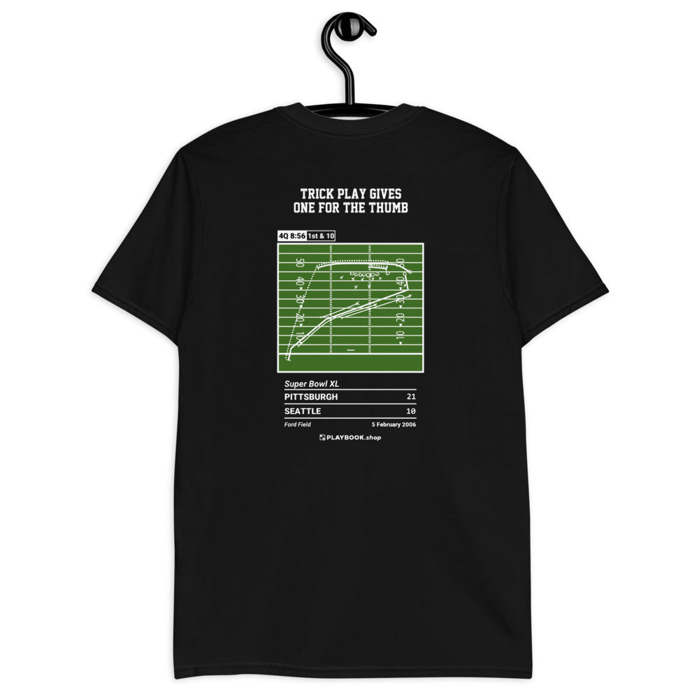 Pittsburgh Steelers Greatest Plays T-shirt: Trick play gives one for the thumb (2006)