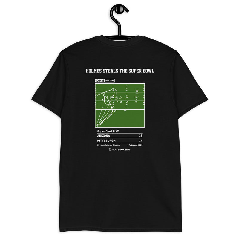 Pittsburgh Steelers Greatest Plays T-shirt: Holmes steals the Super Bowl (2009)