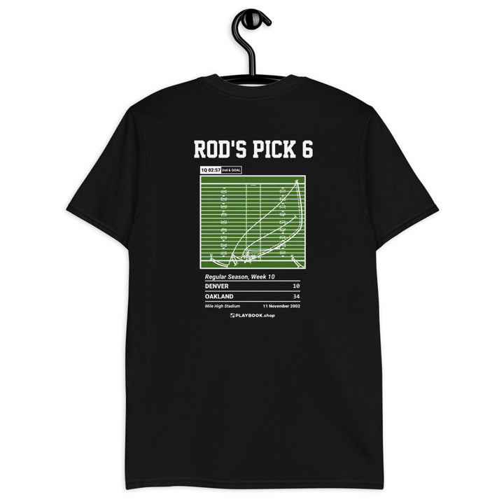 Oakland Raiders Greatest Plays T-shirt: Rod's Pick 6 (2002)
