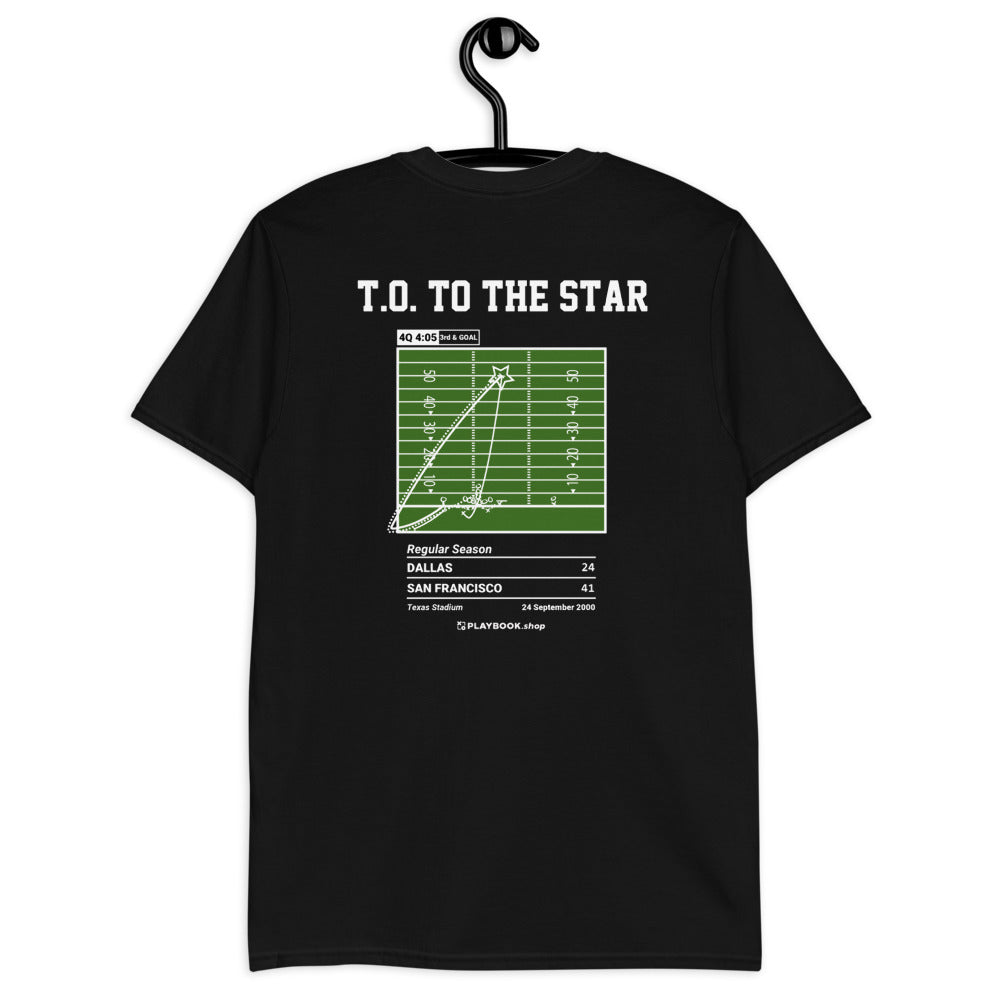 San Francisco 49ers Greatest Plays T-shirt: T.O. to the star (2000)