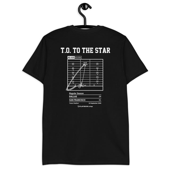 San Francisco 49ers Greatest Plays T-shirt: T.O. to the star (2000)