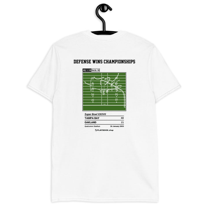 Tampa Bay Buccaneers Greatest Plays T-shirt: Defense Wins Championships (2003)