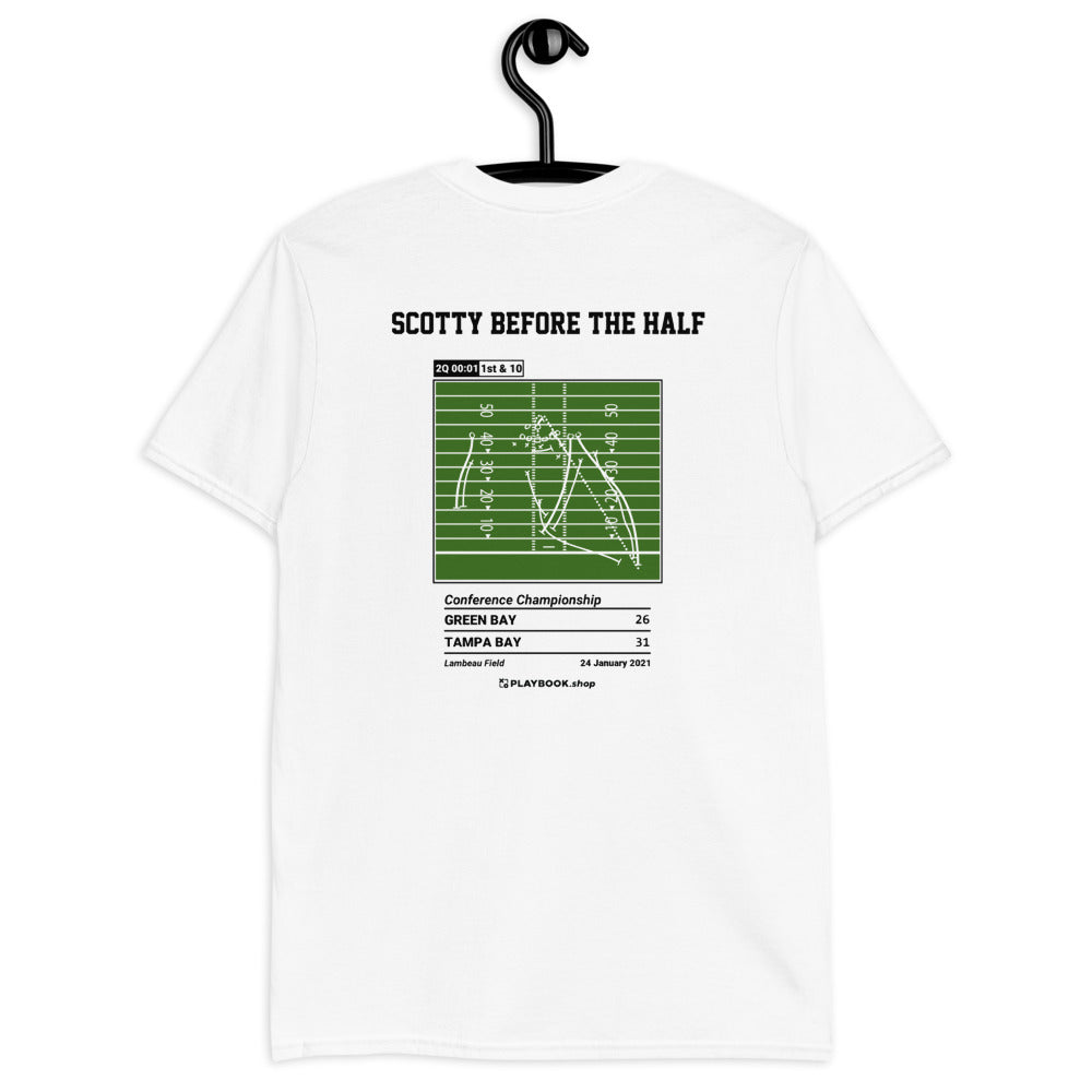 Tampa Bay Buccaneers Greatest Plays T-shirt: Scotty before the half (2021)