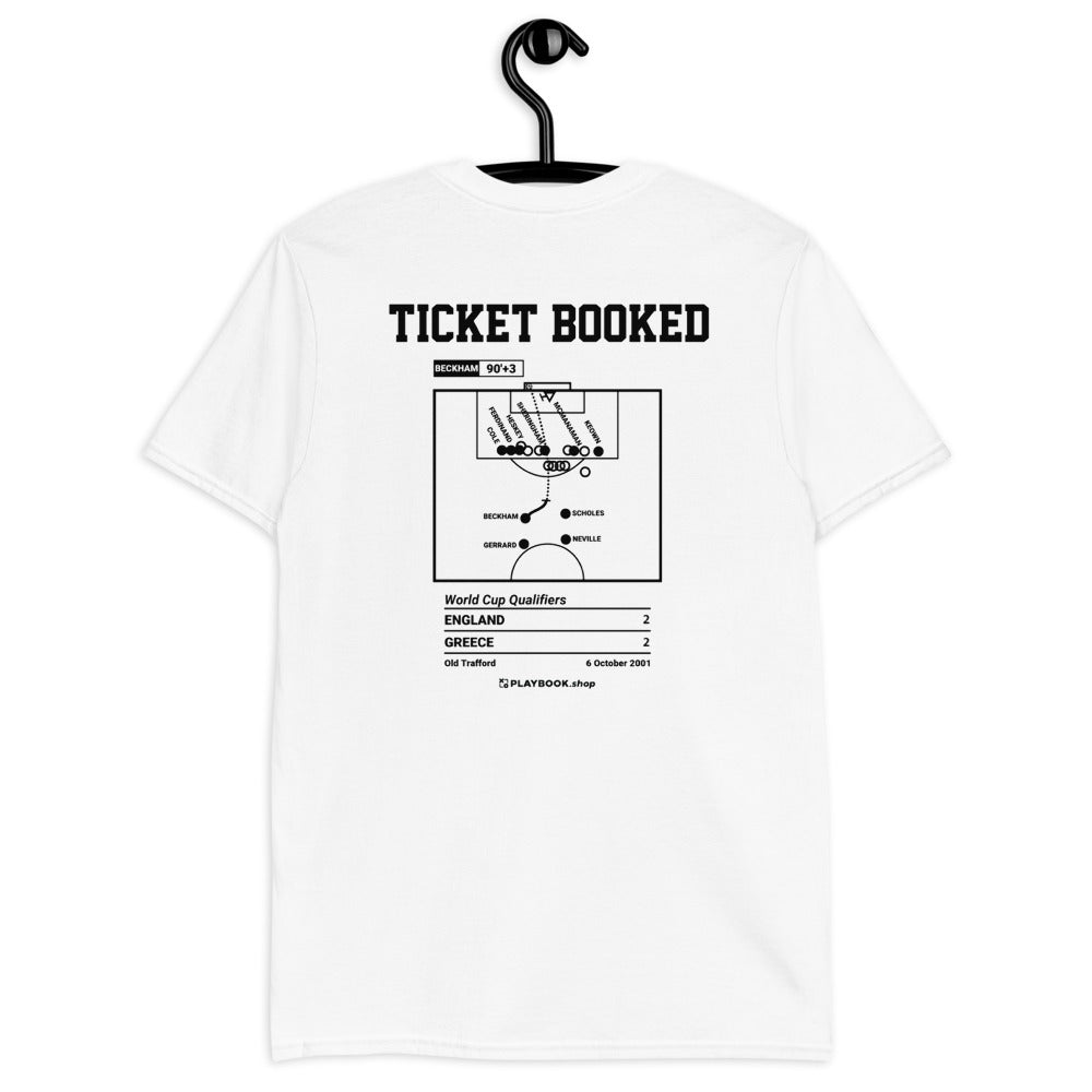 England National Team Greatest Goals T-shirt: Ticket Booked (2001)