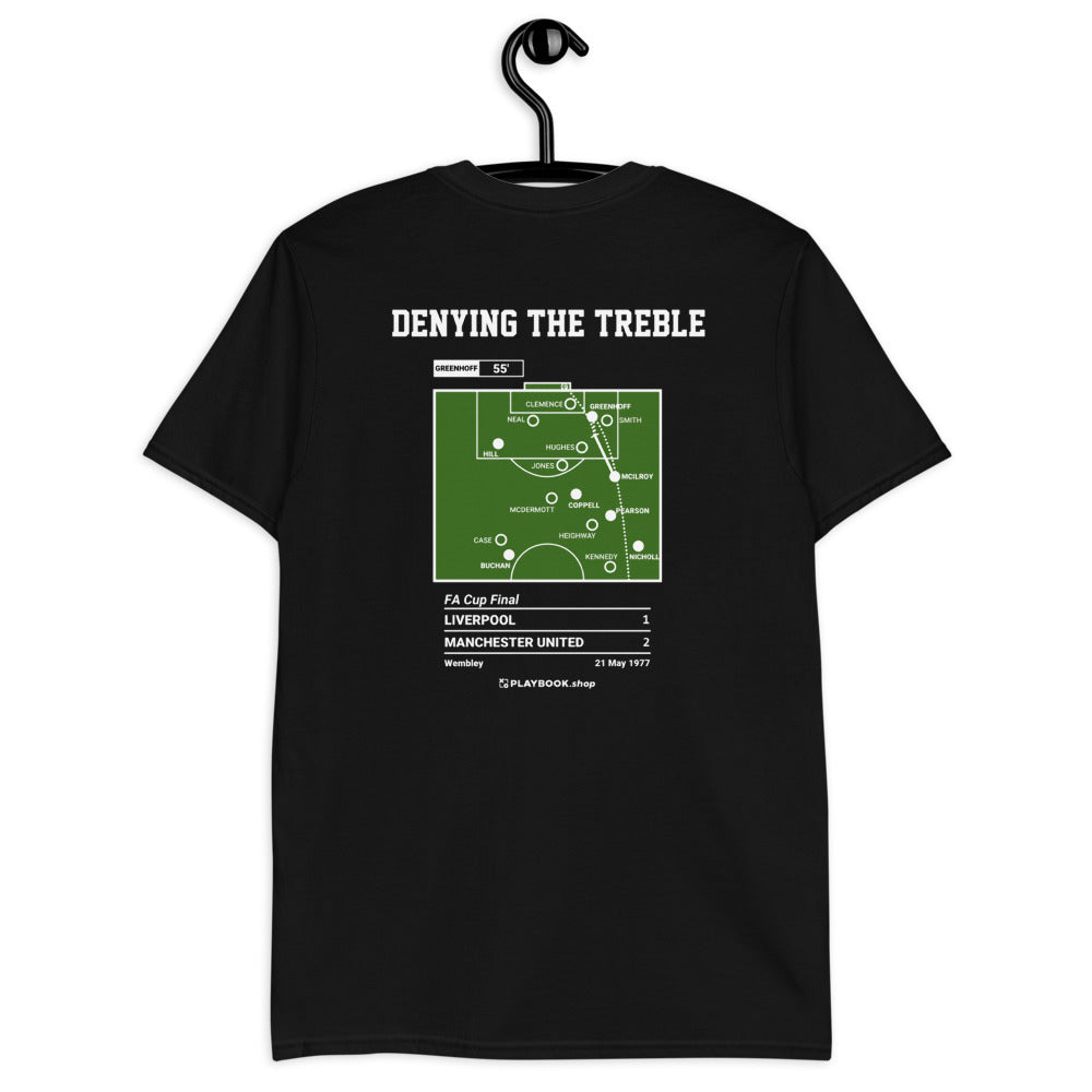Manchester United Greatest Goals T-shirt: Denying the Treble (1977)