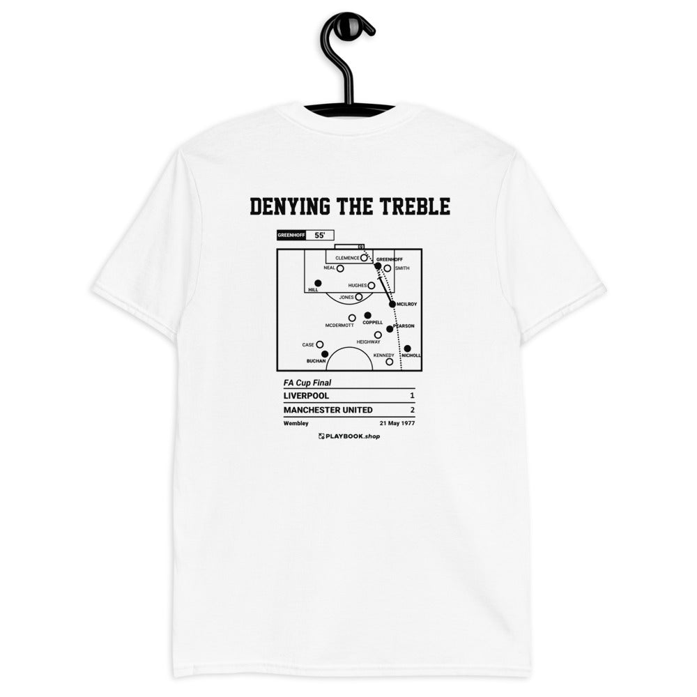 Manchester United Greatest Goals T-shirt: Denying the Treble (1977)