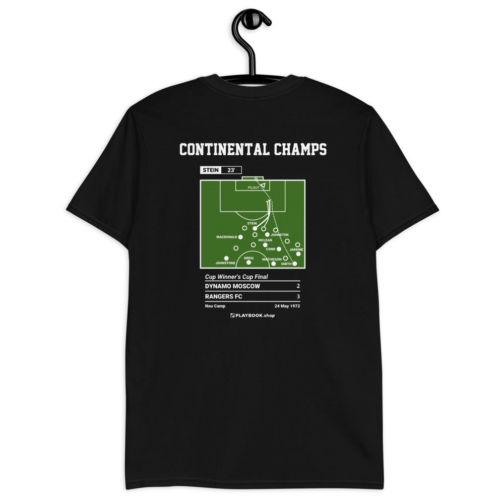 Rangers FC Greatest Goals T-shirt: Continental Champs (1972)