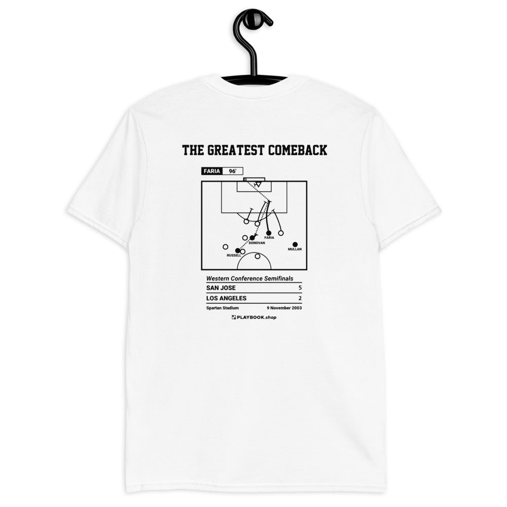 San Jose Earthquakes Greatest Goals T-shirt: The Greatest Comeback (2003)