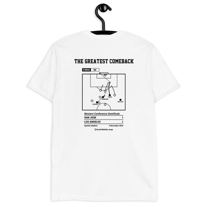 San Jose Earthquakes Greatest Goals T-shirt: The Greatest Comeback (2003)